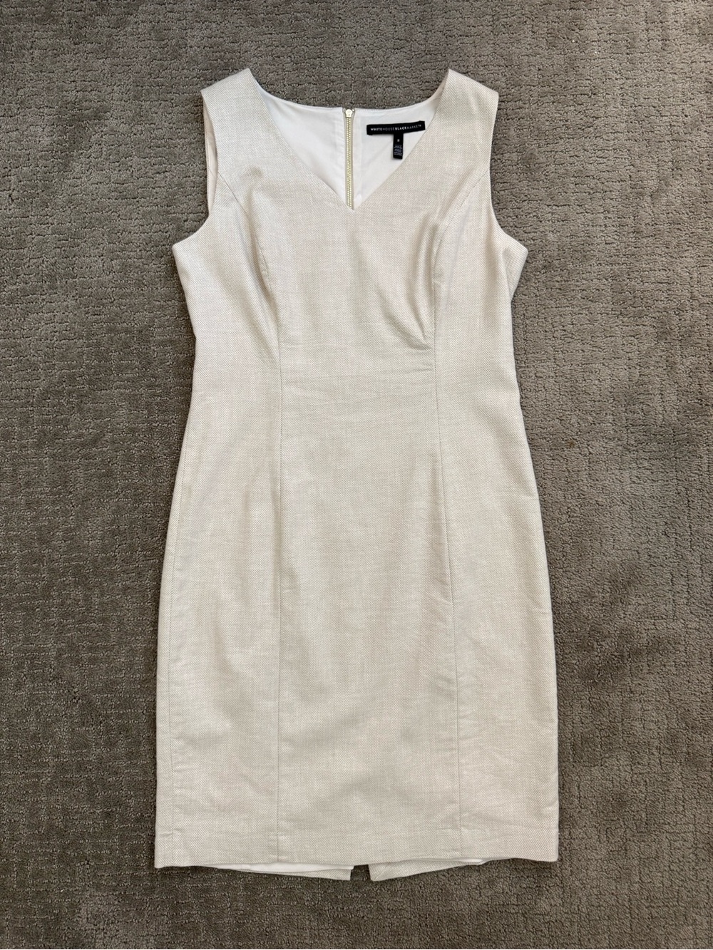 EUC WHBM Beige Shift dress, Size 8 - Picture 1 of 7